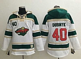 Minnesota Wild #40 Devan Dubnyk White Sawyer Hooded Sweatshirt Stitched NHL Jersey,baseball caps,new era cap wholesale,wholesale hats